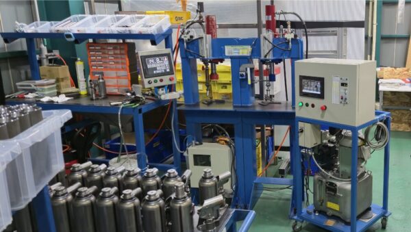 現在開発中の、沈下試験を半自動化する機械